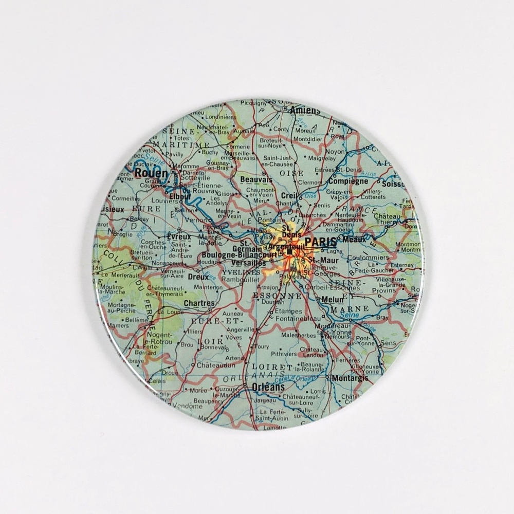 Map of Paris Purse Mirror